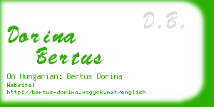 dorina bertus business card